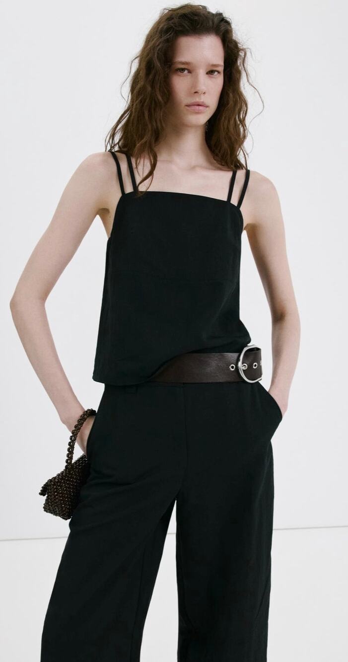 MANGO Black Straight Leg Pants - size 2 New!
